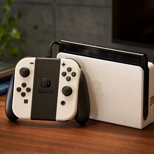 Nintendo Switch Oled with White Joy‑Con